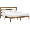 vidaXL Estrutura de cama 200x200 cm madeira maci&ccedil;a castanho mel