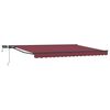 vidaXL Estrutura de Toldo Manual com LEDs Bord&ocirc; e Antracite 4 &times; 3 m