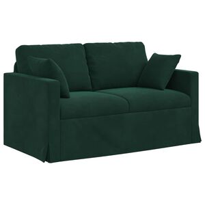 vidaXL Sof&aacute; Verde Escuro 138 x 78 x 80 cm Veludo