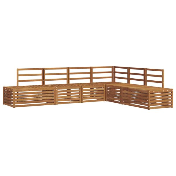 vidaXL Conjunto de Sof&aacute;s para Exterior 6 Pe&ccedil;a Natural
