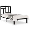 vidaXL Estrutura de cama 90x200 cm madeira de pinho maci&ccedil;a preto