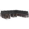 vidaXL Conjunto de Sof&aacute; de Jardim 12 unid. Cinza e Cinza Escuro