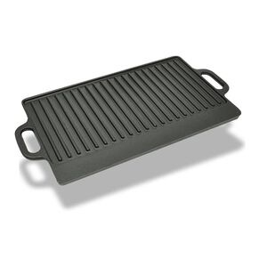 vidaXL Grelhador de ferro fundido revers&iacute;vel 38x23 cm