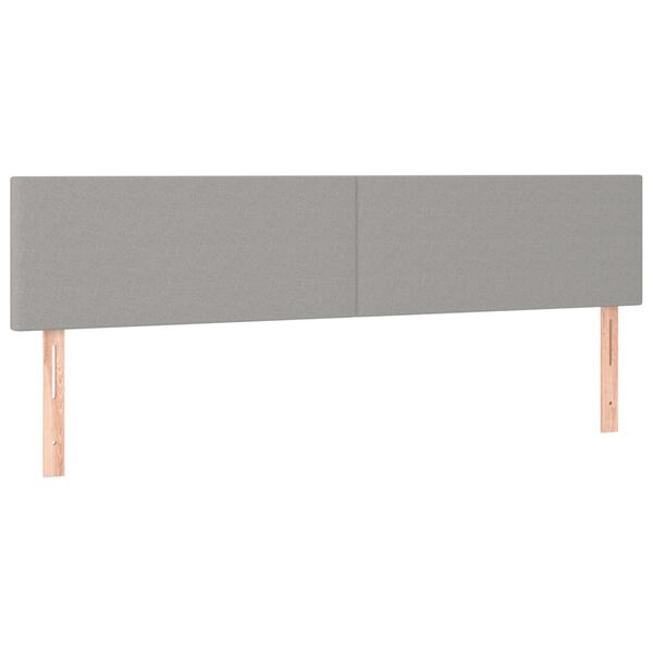vidaXL Cabeceiras cinzento-claro 160x5x78/88 cm tecido