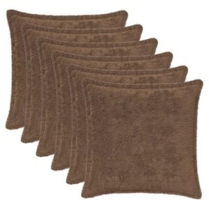 vidaXL Capa almofada 6 unid. HOUTEN Marrom Claro 30 x 30 cm