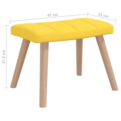 vidaXL Cadeira de baloiço com banco tecido amarelo mostarda