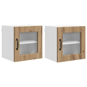 vidaXL Arm&aacute;rio de Cozinha 2 pcs Carvalho Artesanal 40 x 31 x 40 cm