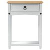vidaXL Mesa console Branco 55 x 35 x 73 cm Madeira de Pinheiro S&oacute;lida