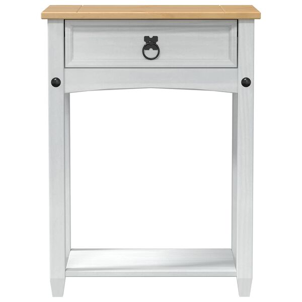 vidaXL Mesa console Branco 55 x 35 x 73 cm Madeira de Pinheiro S&oacute;lida