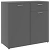 vidaXL Aparador 80x36x75 cm contraplacado cinzento