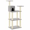 vidaXL &Aacute;rvore p/ gatos postes arranhadores sisal 118,5 cm cinza-claro