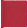 vidaXL Tela de Varanda Vermelho 110 x 400 cm Tecido Oxford