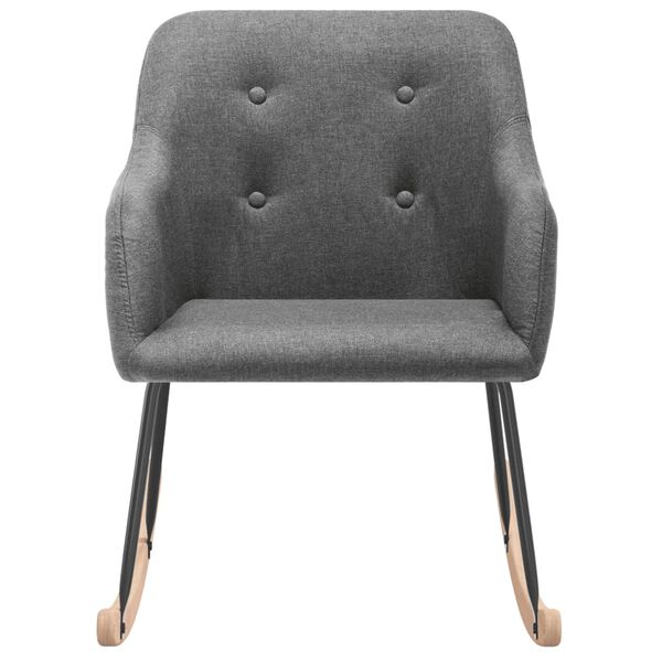 vidaXL Cadeira de baloi&ccedil;o tecido cinzento-claro