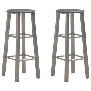 vidaXL Bancos de bar 2 pcs MDF antracite