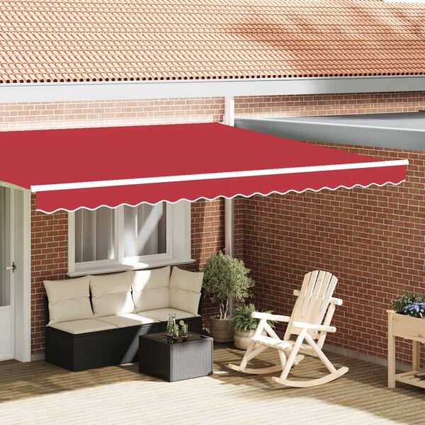 vidaXL Valência de Toldos Vermelho 580 x 20 cm lona
