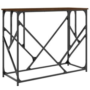 vidaXL Mesa consola 100x40x80cm derivados de madeira carvalho castanho