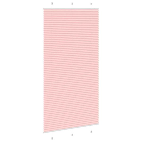 vidaXL Rosa Plissada Cega 105x200 cm Largura Tecido 104,4cm Poli&eacute;ster