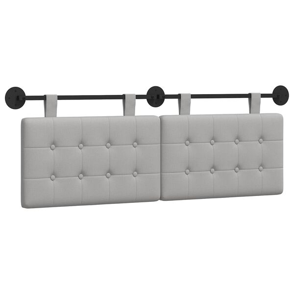 vidaXL Cabeceira Suspensa Cinza Nuvem 150 x 55 x 5 cm tecido