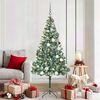 vidaXL &Aacute;rvore de Natal Artificial com 300 LEDs Verde 180 cm PVC e A&ccedil;o