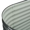 vidaXL Canteiro elevado de jardim aço galvanizado 160x80x81cm cinzento