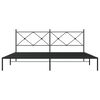 vidaXL Estrutura de cama com cabeceira 200x200 cm metal preto