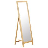vidaXL Espelho de pé 48x46,5x150 cm madeira carvalho maciça