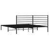 vidaXL Estrutura de cama com cabeceira 193x203 cm metal preto