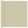 vidaXL Tela de varanda 90x500 cm tecido Oxford creme