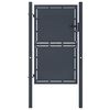 vidaXL Port&atilde;o de jardim em a&ccedil;o 100x200 cm antracite