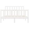 vidaXL Estrutura de cama 140x200 cm madeira maci&ccedil;a branco