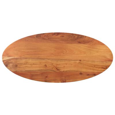 vidaXL Tampo de mesa oval 120x60x2,5 cm madeira de acácia maciça