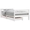 vidaXL Estrutura cama infantil c/ gavetas 80x160cm pinho maci&ccedil;o branco