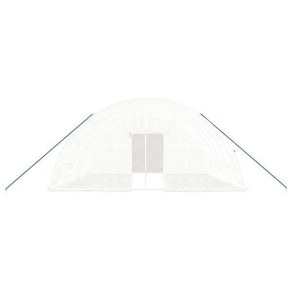 vidaXL Estufa com estrutura de a&ccedil;o 36 m&sup2; 6x6x2,85 m branco