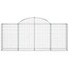 vidaXL Cestos gabião arqueados 15pcs 200x30x80/100cm ferro galvanizado