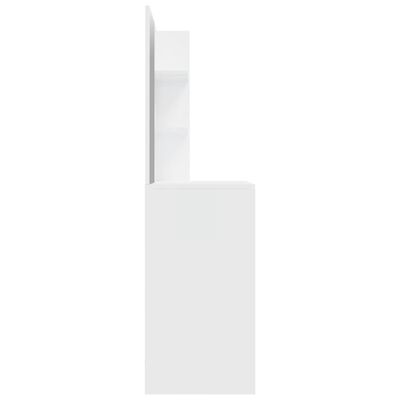 vidaXL Toucador com espelho 74,5x40x141 cm branco brilhante