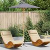 vidaXL Guarda-sol de Jardim Cinza Escuro &Oslash; 270 x 260 cm Bambu