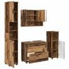 vidaXL Conjunto de M&oacute;veis para Banheiro com porta 4 pcs Madeira Antiga