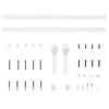 vidaXL Kit de ferragens para porta deslizante 200 cm a&ccedil;o branco