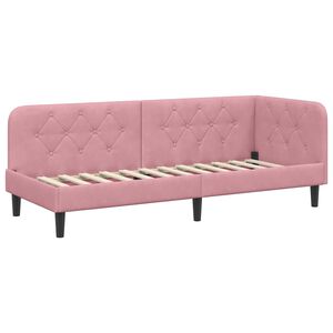 vidaXL Estrutura de Cama de Canto Rosa 80 x 200 cm Veludo