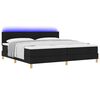 vidaXL Cama Box Spring LED com colch&atilde;o Preto 200 x 200 cm tecido