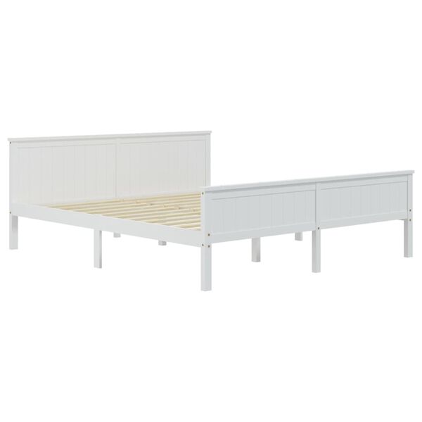 vidaXL Estrutura de cama com 4 gavetas 180x200 cm pinho maci&ccedil;o branco