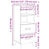 vidaXL Aparador 34,5x34x90 cm madeira processada cor carvalho fumado