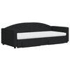 vidaXL Sofá-cama com gavetão e gavetas 90x200 cm tecido preto