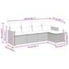 vidaXL 5 pcs conjunto de sof&aacute;s p/ jardim com almofad&otilde;es vime PE bege