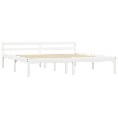 vidaXL Estrutura de cama 160x200 cm madeira pinho maciço branco