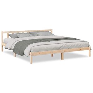 vidaXL Cama extra longa sem colch&atilde;o 200x210 cm madeira de pinho maci&ccedil;a