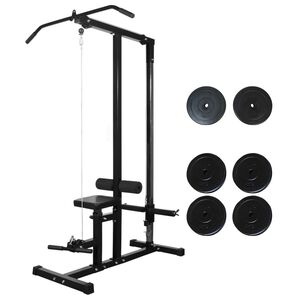 vidaXL Torre de muscula&ccedil;&atilde;o com discos 40 kg