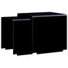 vidaXL Mesas centro encastr&aacute;veis 2 pcs 42x42x41,5 cm vidro temp. preto