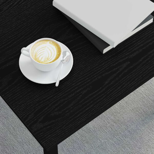 vidaXL Mesa de centro Carvalho Preto 60 x 30 x 36 cm