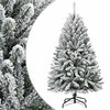 vidaXL &Aacute;rvore de Natal artificial articulada c/ flocos de neve 120 cm